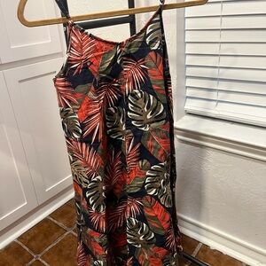 Tropical Leaf Print Jumpsuit